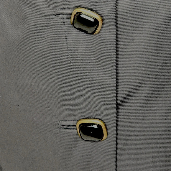 Vertigo Paris Womens Knee-length Trench Coat Size Small Black Accent Buttons - Picture 8 of 12